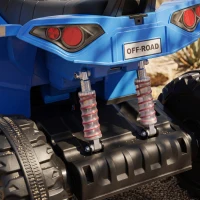 AIYAPLAY Quad Eléctrico Niños 24V 2 Plazas 2 Motores 120 W Batería de Litio Suspensión Arranque Suave 4-6 km/h 3-8 Años Azul(m-10)