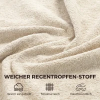 HOMCOM Gestoffeerde schommelstoel met verstelbare hoofdsteun, velours in regendruppel-look, frame van rubberhout, donkergrijs(m-6)
