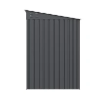 Outsunny Caseta de Jardín 195x122x181,5 cm con Puerta Corredera 2 Ventanas y Anti-UV para Almacenar Herramientas Gris Oscuro(m-12)