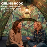 Outsunny 2 Person Camping Tent, Dome Tent with Zipped Doors, Storage Pocket, Portable Handy Bag, Multicoloured(m-5)