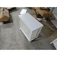 HOMCOM Panier à linge à 2 compartiments 2x20L avec roulettes, panier à linge en bambou, sac amovible, blanc(m-6)