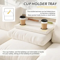 L-Shaped Sofa Bed with USB/USB-C Ports and Pull-Out Sleeper, Soft Reversible Corner Couch with Hidden Chaise Storage, 200L x 137W x 85H cm, Beige(m-7)