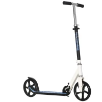 HOMCOM Kickstep kinder stadstep steo in hoogte verstelbaar inklapbaar aluminium wit(m-1)