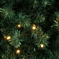 HOMCOM Kerstboom met 550 warmwitte leds, 1494 takpunten, brandvertragend, kunststof/metaal, 180 x 112 cm, groen(m-11)
