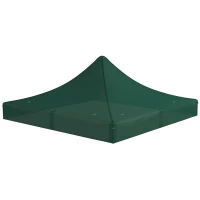 Outsunny Techo de Repuesto para Carpa Plegable de Tela Oxford 3x3 m con Techo Puntiagudo Impermeable y Anti-UV Verde Oscuro(m-11)