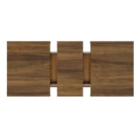 Extendable Dining Table with Integrated Storage, Space-Saving Kitchen Table with Grooved Doors and Shelves, 140-180L x 90W x 75H cm, Walnut(m-10)