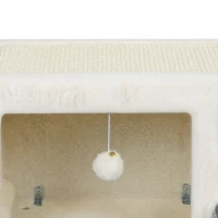 PawHut Kattenhuis in tv-design met hangmat en speelbal, sisal krabmat, voor katten tot 7 kg, 50 x 33 x 42 cm(m-13)