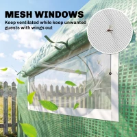 Outsunny 300 x 200cm Walk-In Polytunnel Greenhouse - Green(m-6)