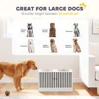 PawHut Gamelles surélevées pour chien, meuble repas avec rangement 10,6 gal, 2 gamelles inox 2,1 qt, anti-glouton, antidérapant(m-9)