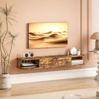 HOMCOM 120 cm Floating TV Unit for TVs up to 50 Inch - Rustic Brown(m-10)