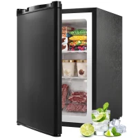 HOMCOM 60L Tabletop Mini Freezer, Countertop Small Freezer with Reversible Door, Removable Wire Shelves, Black(m-15)