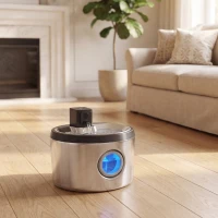 PawHut Wireless Cat Water Fountain for Drinking Stainless Steel, 4L Battery Operated Cat Fountain Cordless, 6 Filters(m-2)