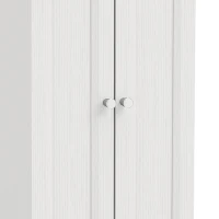 HOMCOM Narrow Bathroom Cabinet, Slim Storage Cabinet with 2 Doors & 4 Tiers, Freestanding Narrow Cupboard(m-12)