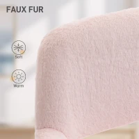 HOMCOM Faux Fur Rabbit Chair - Light Pink(m-6)