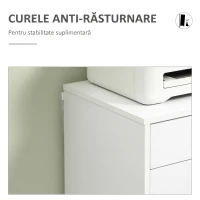 Vinsetto fișet de birou cu 7 sertare, roți cu frână, pentru documente Letter/A4/Legal, alb(m-7)