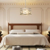 HOMCOM 72 Glass Crystallite Chandelier - Silver-Tone(m-2)