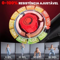 SPORTNOW Bicicleta Estática com Bluetooth Resistência Magnética Volante de 8 kg, Ecrã LCD Selim e Guiador Ajustáveis(m-5)