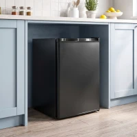 HOMCOM 60L Tabletop Mini Freezer, Countertop Small Freezer with Reversible Door, Removable Wire Shelves, Black(m-8)