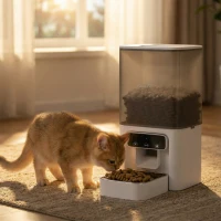 PawHut Automatic Cat Feeder, 4.5L WiFi Cat Food Dispenser with Timer, Programmable 1-10 Meals, Auto Pet Feeder(m-10)