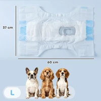 PawHut Disposable Dog Diapers Female for L Dogs Incontinence or Excitable Urination and Training 48 Count(m-3)