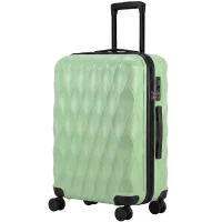 HOMCOM 2-Piece Luggage Set, ABS Hard Shell Carry On Suitcase Set with TSA Lock, Spinner Wheels, 12/20 inch, Green(m-1)