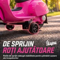 AIYAPLAY Motocicletă Electrică pentru Copii 1,5-3 Ani Mini Vespa Gts 7,2V, Roz(m-5)