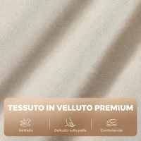 HOMCOM Poltrona Reclinabile Manuale con Poggiapiedi, Seduta a Molle e Schienale Morbido, Crema(m-6)