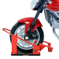 HOMCOM Rail de support universel pour moto support roue moto support béquille moto  bloque roue 8-15,5 cm trous pré-percés(m-11)