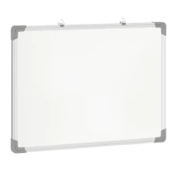 HOMCOM Magnetisch Whiteboard, Gemakkelijk te Wissen, Met 4 Markers, 10 Magneten, 1 Gum, 60 x 1,8 x 45 cm(m-11)