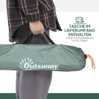 Outsunny Kuppelzelt für 2 Personen leicht, stabil wasserdicht Familienzelt mit Tür&Fenster Packtasche Haken Dunkelgrün(m-6)
