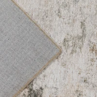 HOMCOM Woonkamerkleed van polyester met modern kunstzinnig patroon, wasbaar, bruin(m-11)