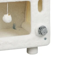 PawHut Kattenhuis in tv-design met hangmat en speelbal, sisal krabmat, voor katten tot 7 kg, 50 x 33 x 42 cm(m-11)