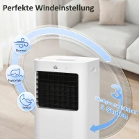 HOMCOM Luftkühler, 3 Modi, Timer-Funktion, rollbar, Kunststoff, Weiß(m-6)