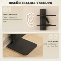 HOMCOM Estantería de 11 Niveles Estilo Industrial Biblioteca Estrecha y Alta para Espacios Reducidos 34,5x41,5x163,5 cm Negro(m-6)