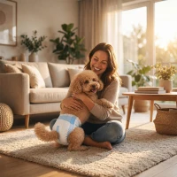 PawHut Disposable Dog Diapers Female for S Dogs Incontinence or Excitable Urination and Training 48 Count(m-8)
