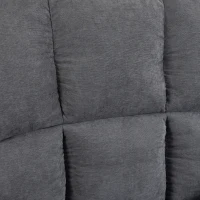 HOMCOM Vibratie-massagefauteuil met verwarmingsfunctie, comfortabele tv-fauteuil met voetsteun - grijs(m-13)