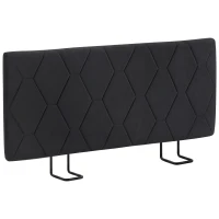 HOMCOM Tête de lit 160 cm à hauteur réglable en chenille Design losanges et structure métallique Gris foncé(m-7)