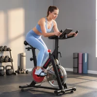 SPORTNOW Heimtrainer mit Bluetooth-App, magnetischer Widerstand, 8 kg Schwungrad, LCD-Display, verstellbarer Sitz und Lenker(m-2)