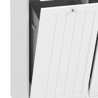 HOMCOM Vrijstaande smalle badkamerkast met lades en wasmand, 78 x 38 x 90 cm, wit(m-11)