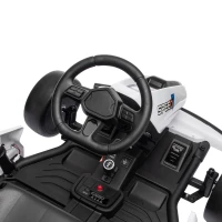 AIYAPLAY 24V Electric Drift Go Kart for Kids with Dual Motors, Soft Start, 12 KM/H High Speed, Headlight, for Ages 6-14, White(m-10)
