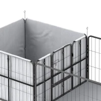 PawHut Seven-Panel Dog Whelping Box, Dog Playpen with Washable Whelping Pads, Wind-Resistant Fabric, for Small and Medium Dogs(m-10)