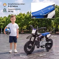 AIYAPLAY Elektro Motorrad Kinder HONDA CRF 450R 12V Kinder Motocross mit 35W Motor Lithium Akku Hinterradfederung 12 Zoll Rädern(m-3)