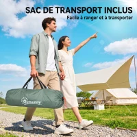 Outsunny Tente de camping 2 personnes camouflage tente dôme légère ventilée facile à monter avec portes zippées(m-7)