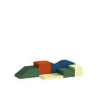 AIYAPLAY Kids Soft Play Set, 6PCS Foam Climbing Blocks with Non-Slip Base, Indoor Soft Playground for Climbing and Crawling(m-10)