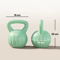 SPORTNOW Kettlebell for Strength Training Kettle Bell with Non-Slip Handle 8 kg Green(m-3)