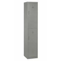 Vinsetto Armadietto 4 Ripiani 2 Porte Chiusura di Sicurezza Ufficio Garage Officina Acciaio Laminato a Freddo 38x46x180cm Grigio(m-1)