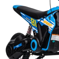 AIYAPLAY Elektrische kindermotor 24 V, kinder motocross met 250 W motor, 7 Ah accu, achtervering, schijfrem, 16 km/u, 8-12 jaar(m-10)