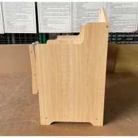 AIYAPLAY Escritorio Infantil con Silla con Caja de Tela Cajón 2 Compartimentos Estantes para Estudiar Dibujar 3-8 Años Natural(m-10)