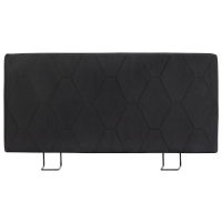 HOMCOM Bettkopfteil 160 cm, höhenverstellbar, Chenille, Rautendesign und Metallgestell, Dunkelgrau