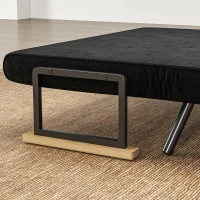 HOMCOM 2-zits slaapbank 4-in-1, slaapbank met 5-standen verstelbare rugleuning, 2 kussens, 102 x 73 x 81 cm, zwart(m-11)